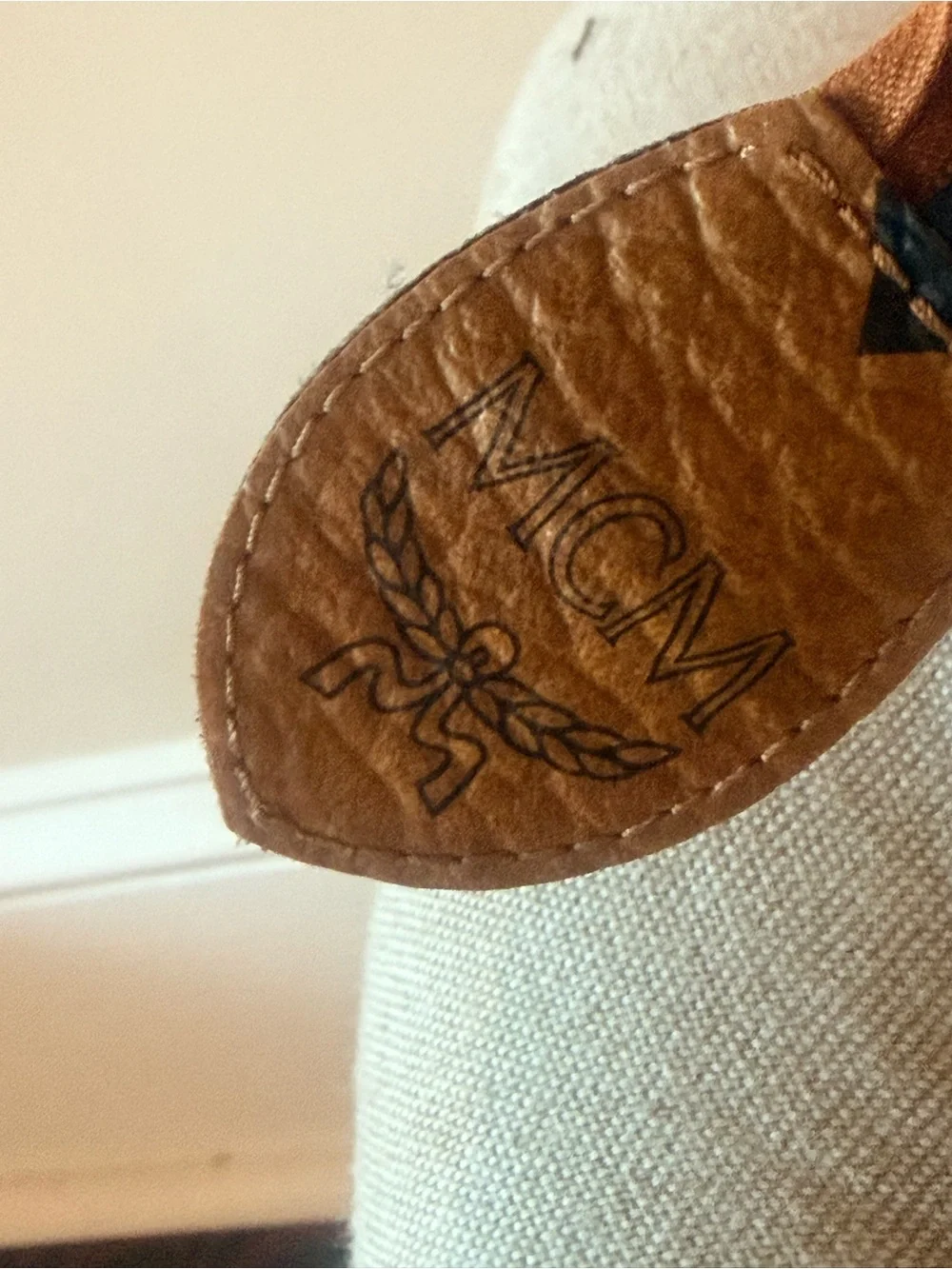 Vintage MCM Aren School Bag Tote Cognac Visetos Monogram Crossbody Shoulder